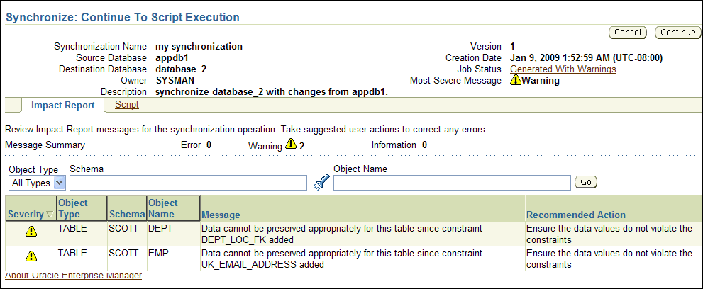 Script Execution Step (Continued)