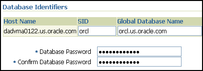 Database Identifier Section