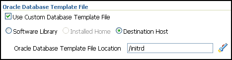 Oracle Database Template File