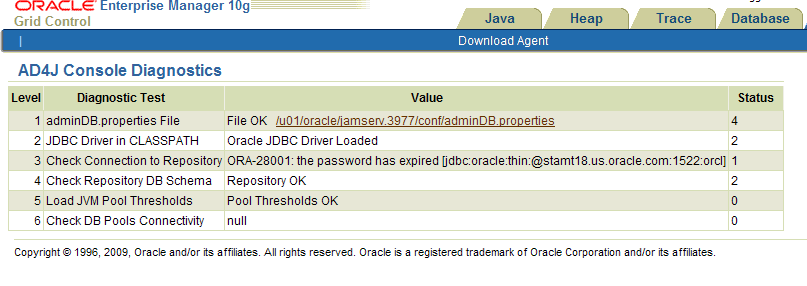 AD4J Console Diagnostics