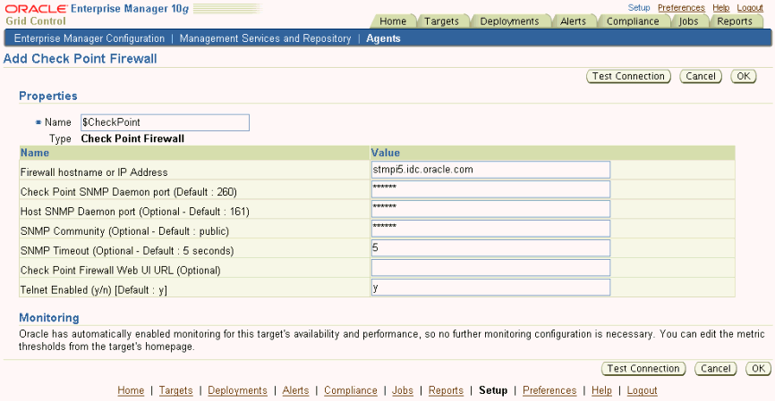 Add Check Point Firewall page