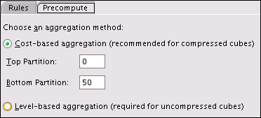 Create Cube dialog box, Precompute subtab