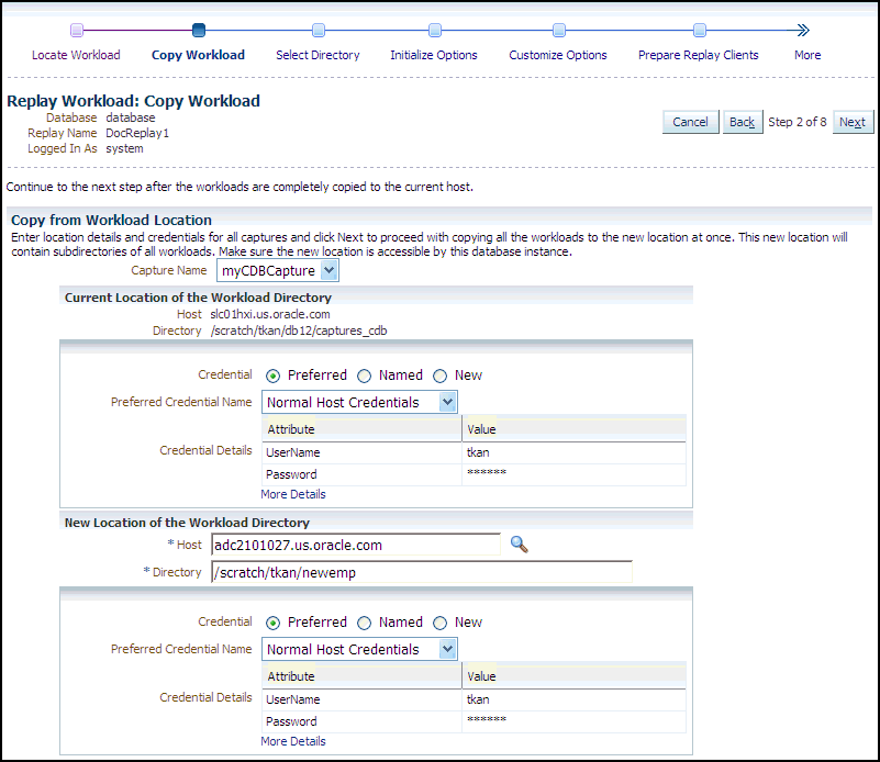 Description of the illustration dbr_replay_copy_wkload.gif follows