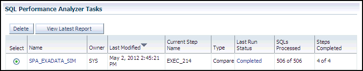 Description of the illustration spa_tasks_exadata.gif follows