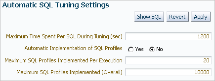 Description of the illustration auto_sql_tuning_settings.gif follows